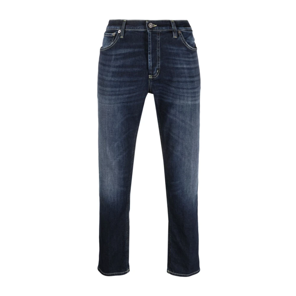 Dondup Indigo Blauwe Straight-Leg Jeans Blue Heren