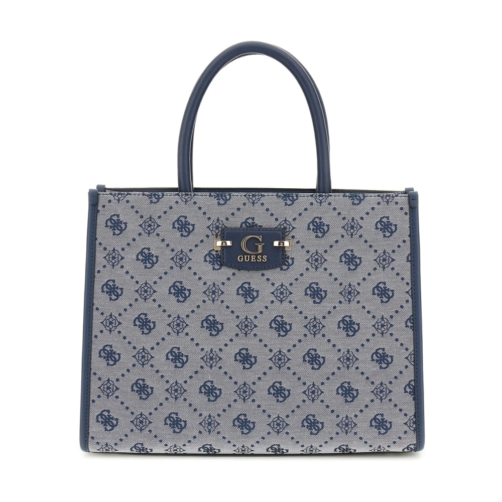 Guess Blue Neda Hobo Shoulder Bag Navy Logo - Female - Handbags - One Size - Bags