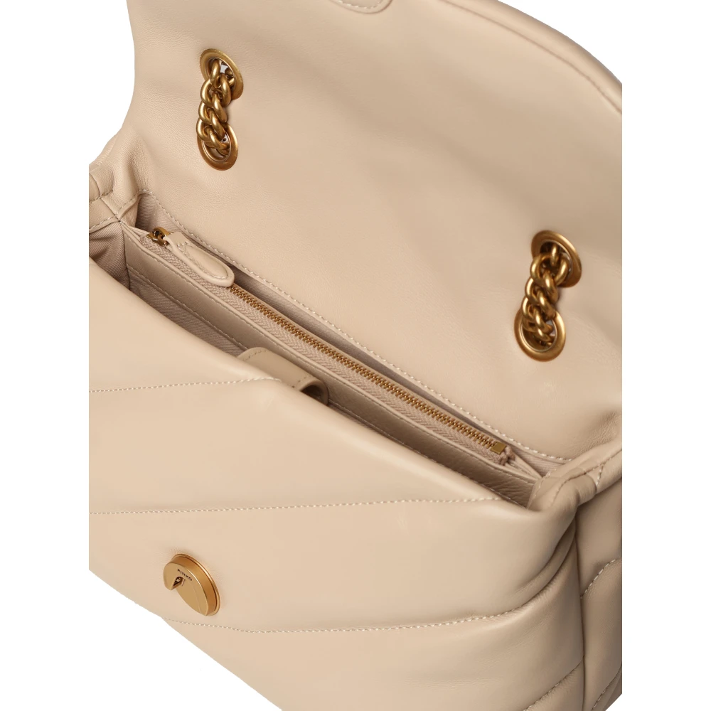 pinko Love Bag Puff in zacht nappaleer Beige Dames