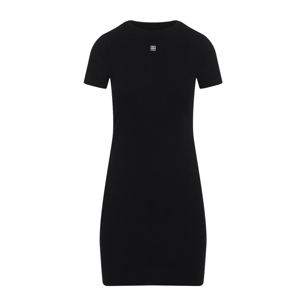 Givenchy Rib Tank Jurk met korte mouwen Black Dames