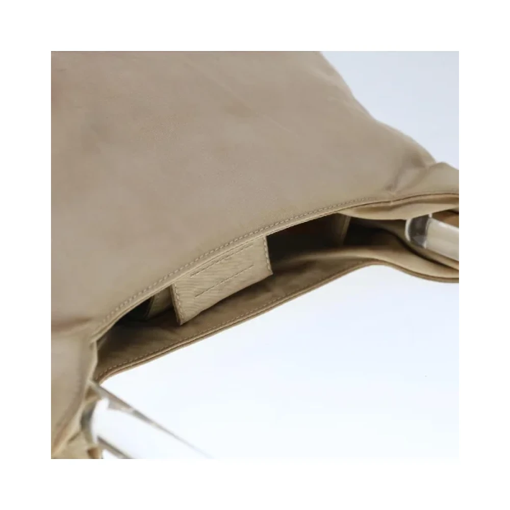 Prada Vintage Pre-owned Nylon prada-bags Beige Dames