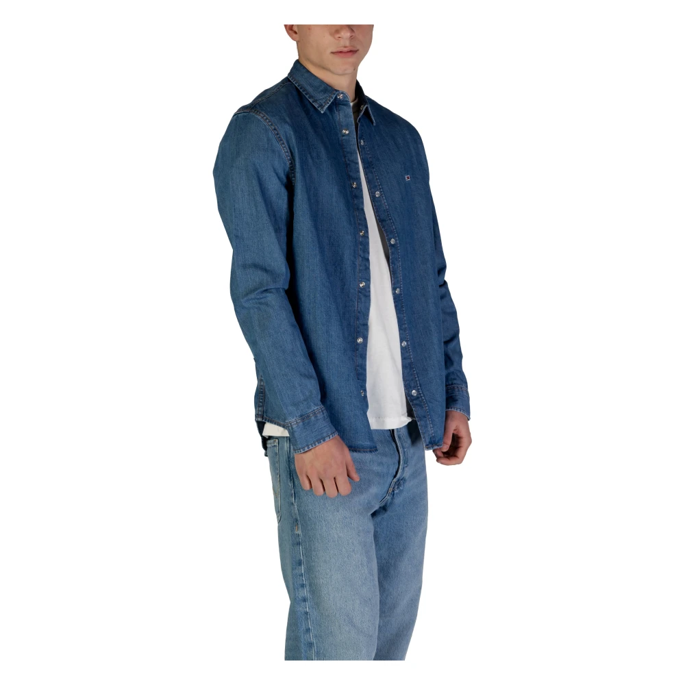 Tommy Jeans Heren Overhemd Lange Mouw Blue Heren
