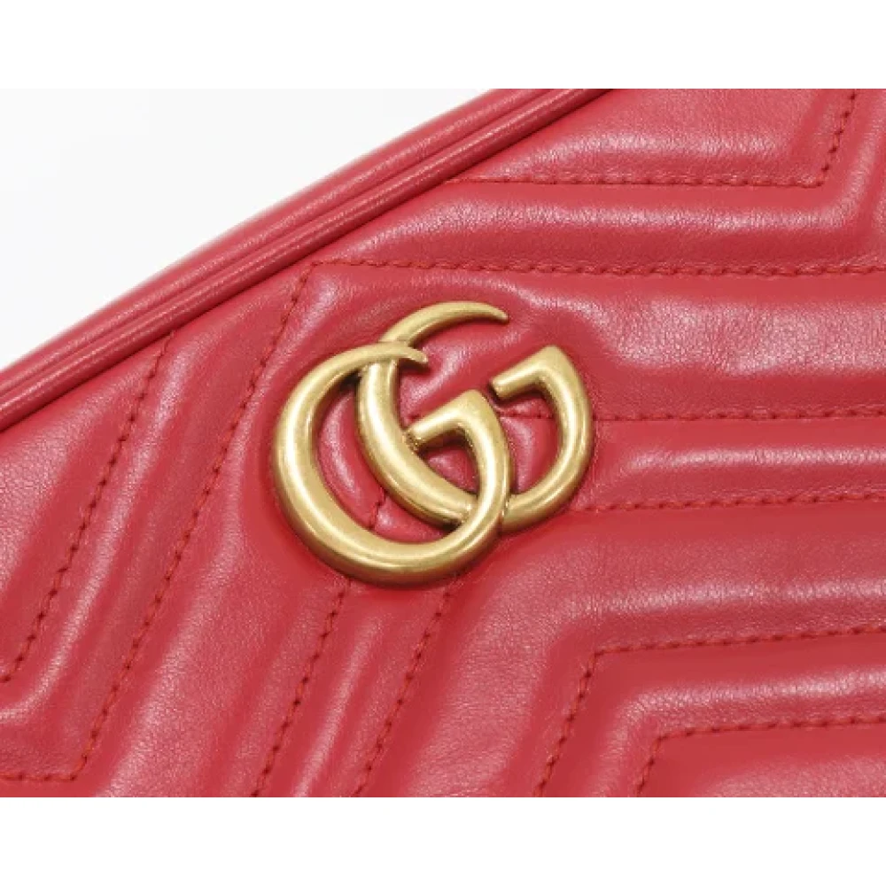 Gucci Vintage Pre-owned Leather gucci-bags Red Dames