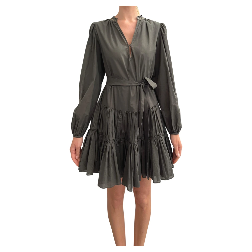 Liu Jo Femme Vert Robes, Taille: 40 Fr Robe Courte En Mousseline