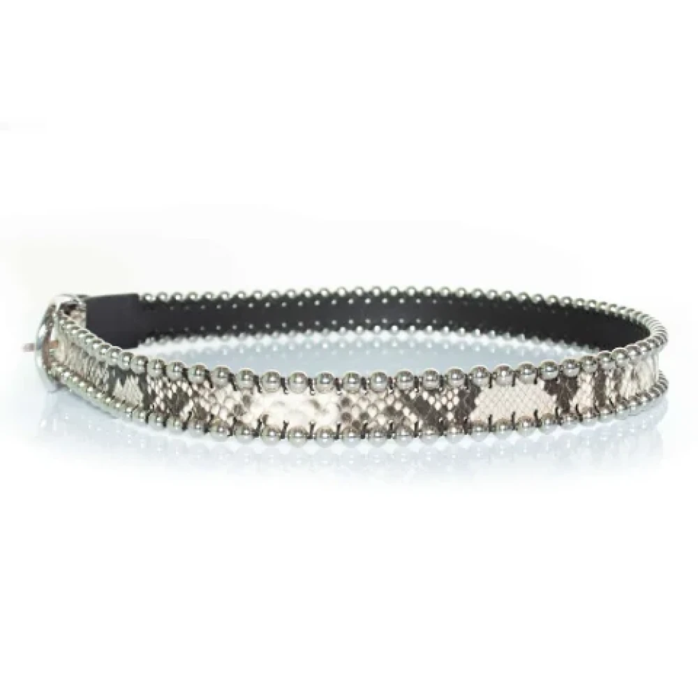 Isabel Marant Pre-owned Leather belts Gray Dames