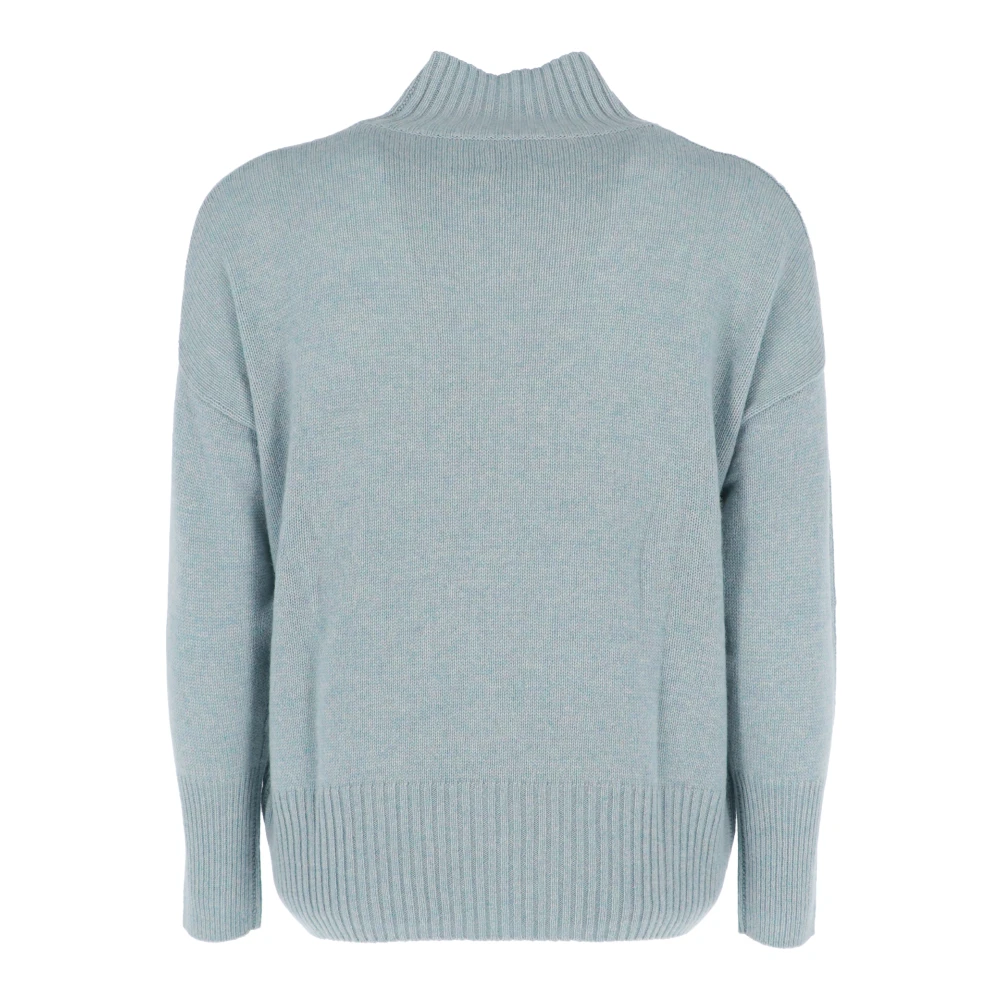 allude Comfortabele Gebreide Trui Blue Dames