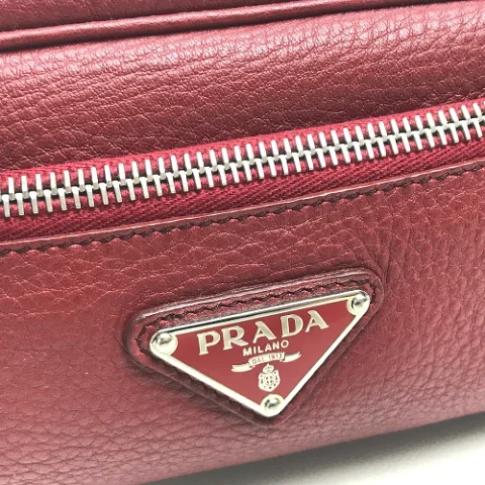 Prada Vintage Pre-owned Leather prada-bags Red Dames