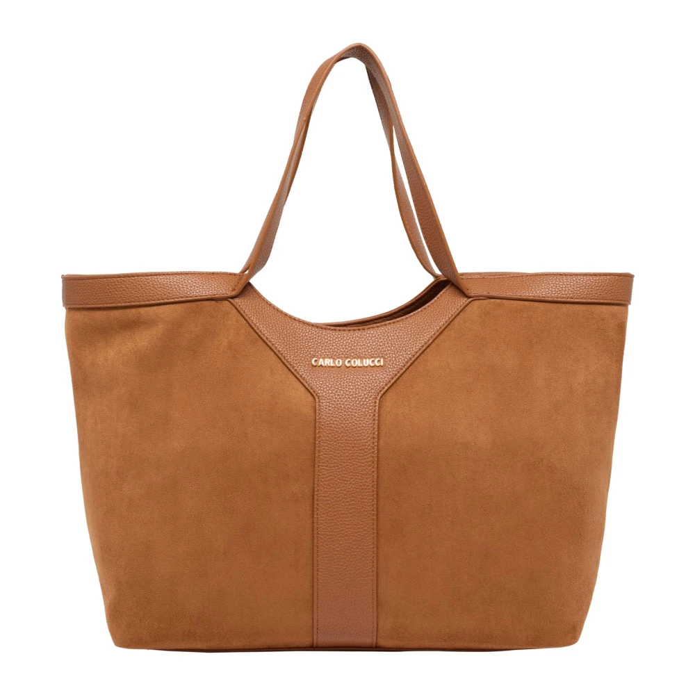 Carlo Colucci Women's Brown Shopper Bag - Shopping Bags - One Size - Bags