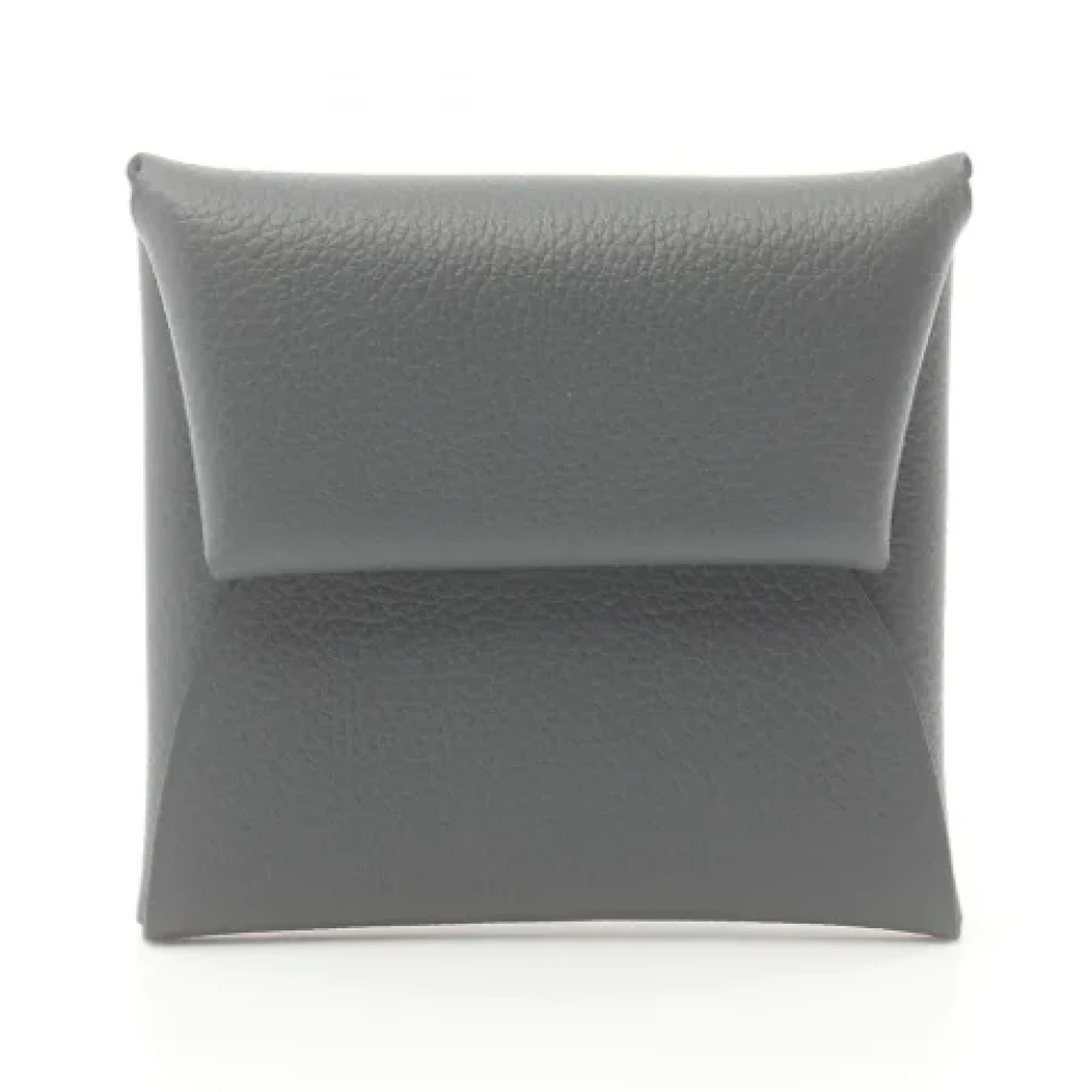 Hermès Vintage Pre-owned Fabric wallets Gray Dames