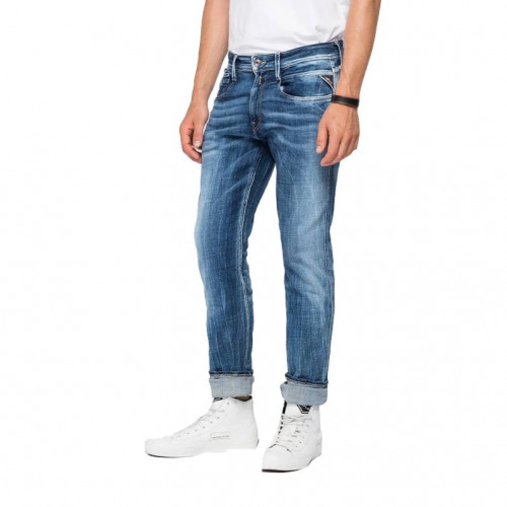 Replay Slim Fit Blue Jeans Blue Heren