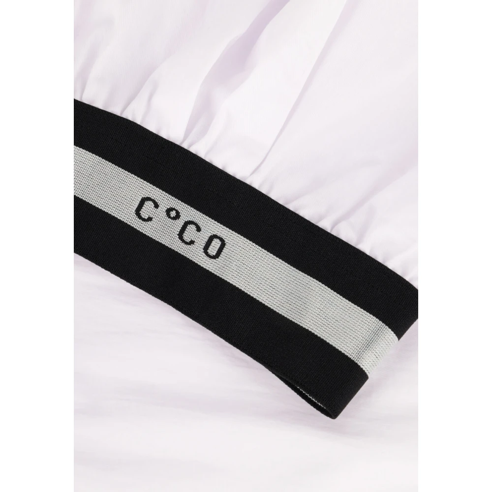 Co'Couture Witte Logo Crop Shirt Katoenen Blouse White Dames