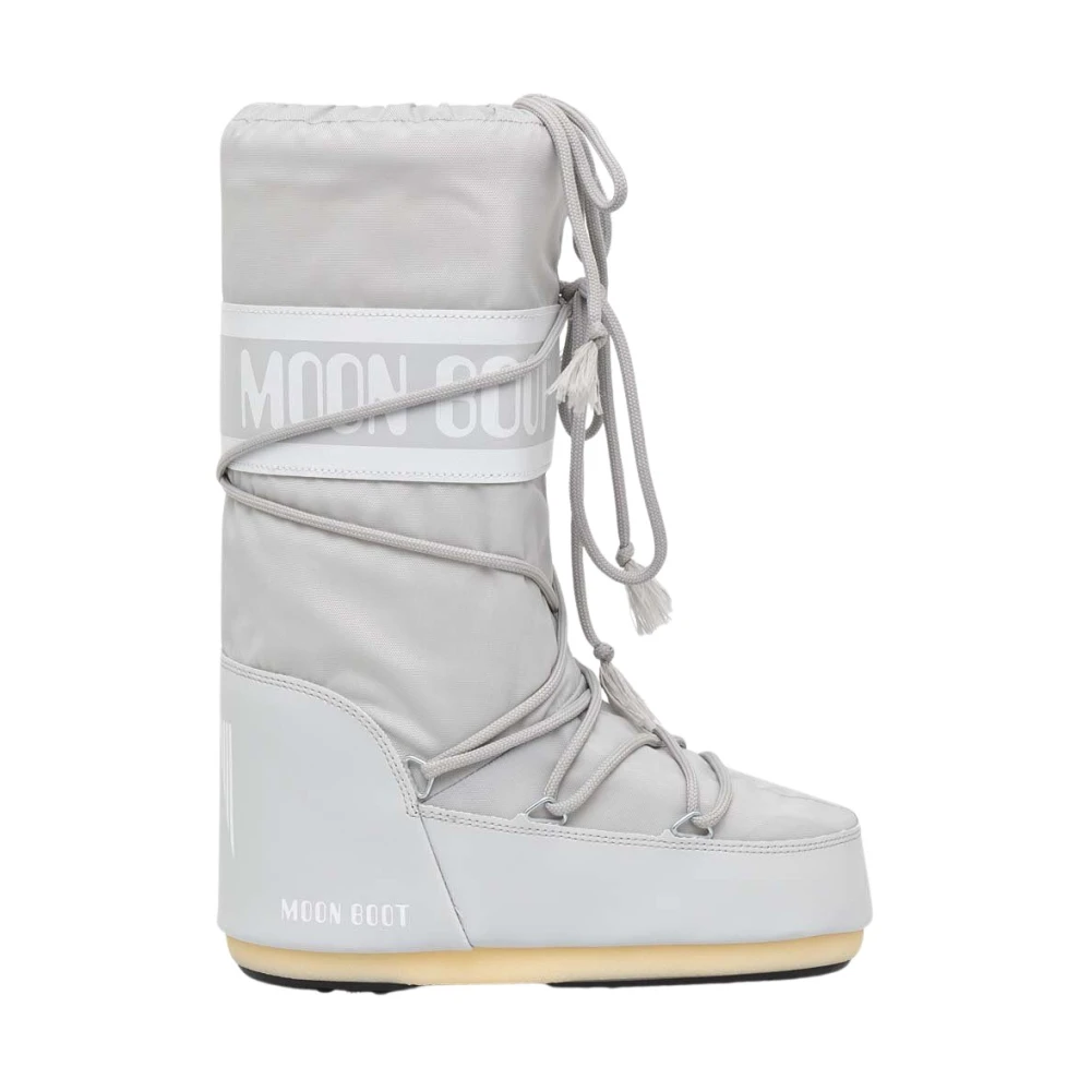 MOON BOOT - Stivali doposcì Icon Nylon grigio ghiaccio - Uomo - Taglia 42/44 - Immagine 5