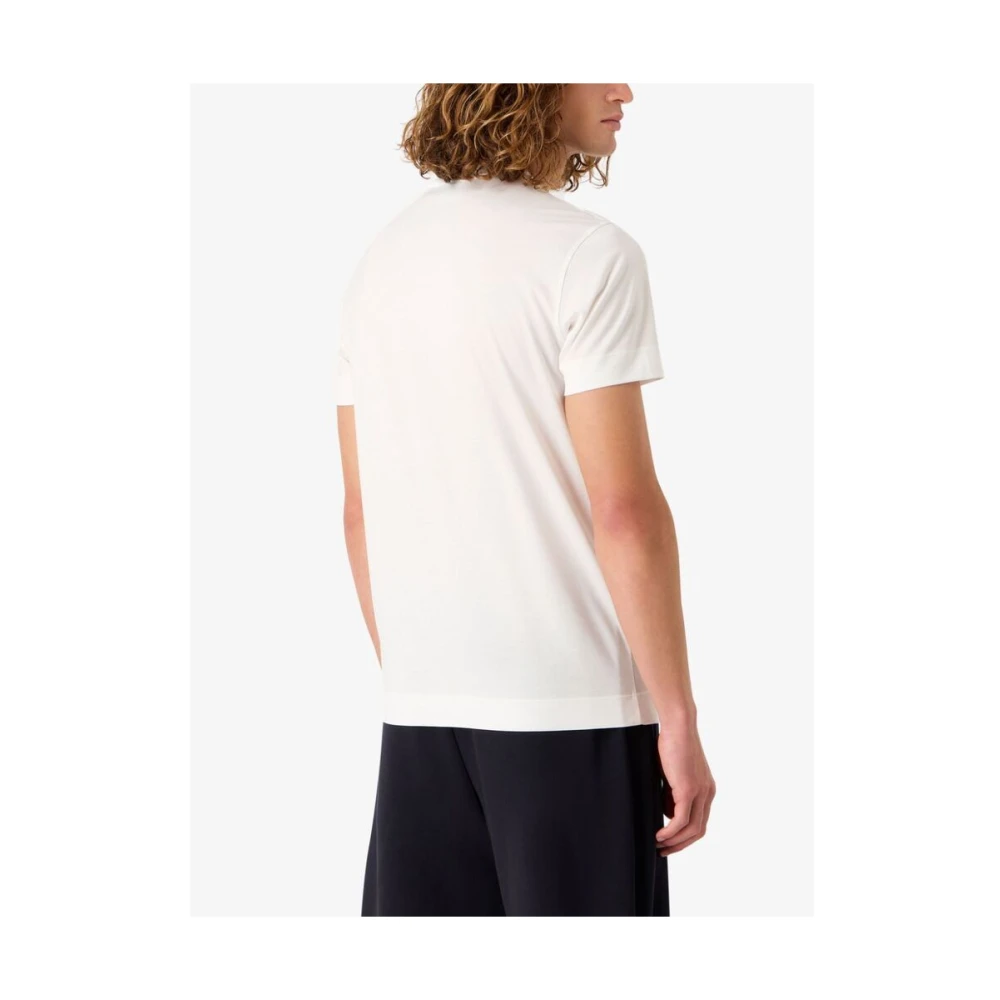 Emporio Armani Wit Logo Crew Neck T-shirt White Heren