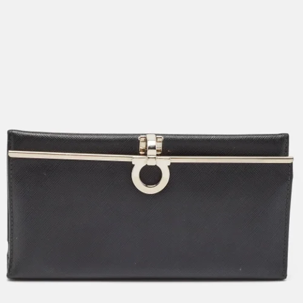 Salvatore Ferragamo Pre-owned Leather wallets Black Dames