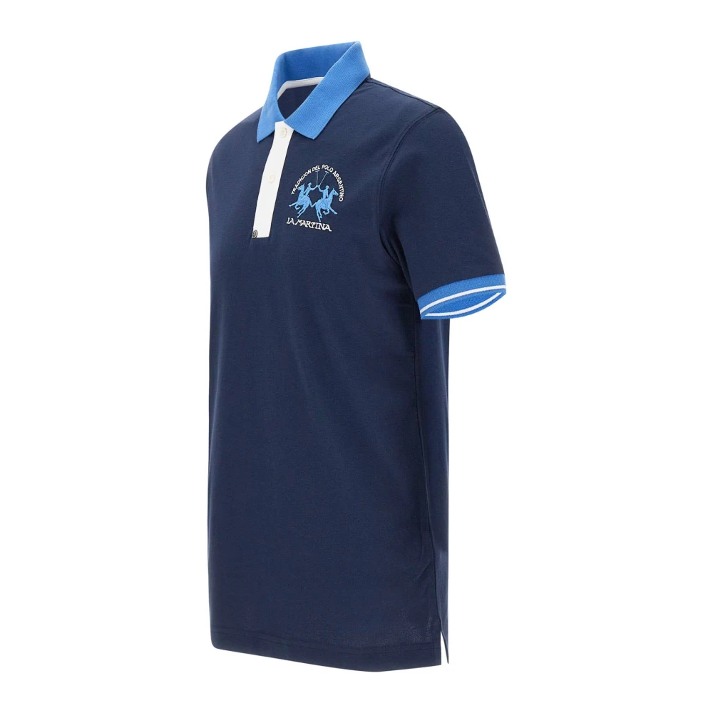 LA MARTINA Polo Shirts Blue Heren