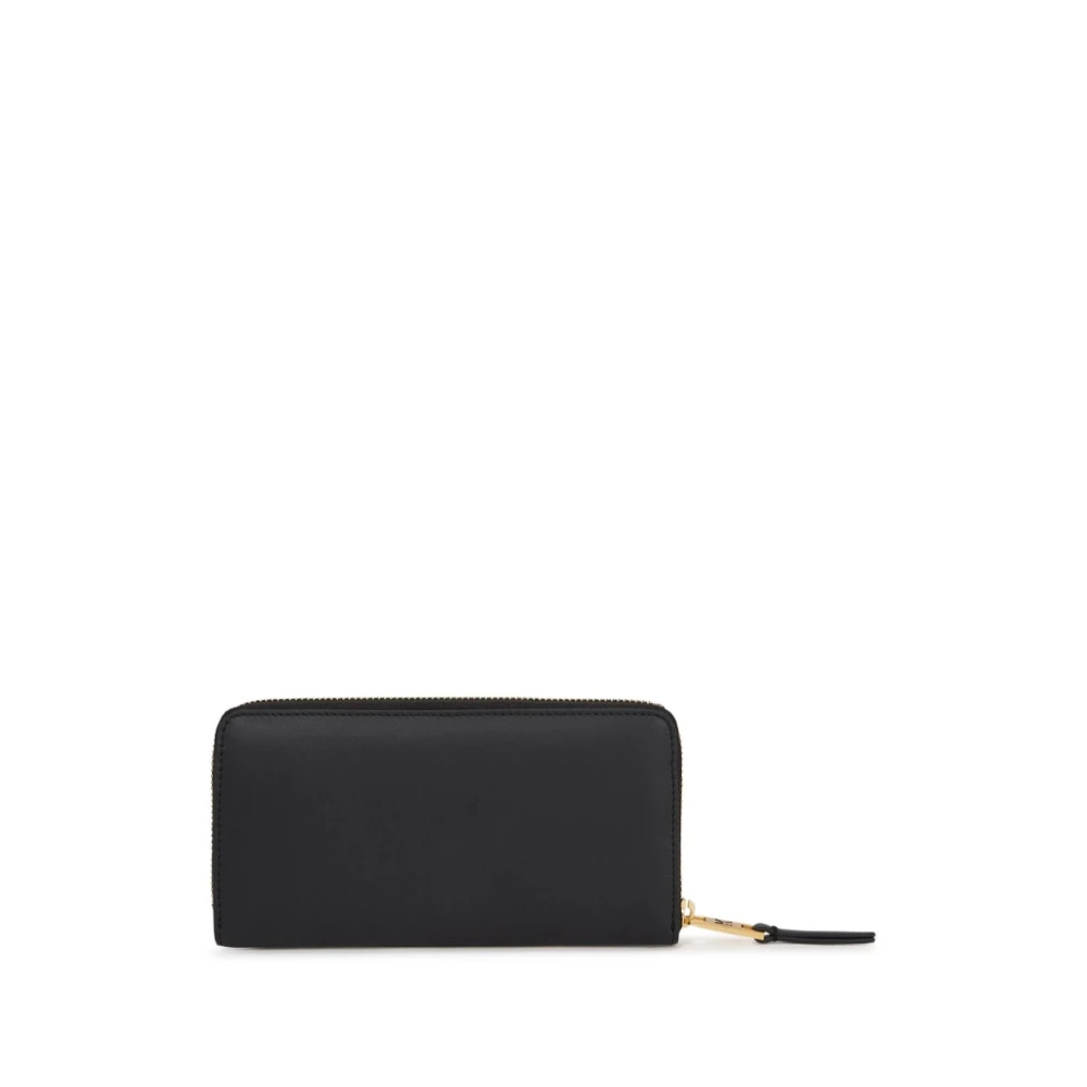 Karl Lagerfeld Zwart Continentaal Portemonnee MET Gouden Logo Black Dames