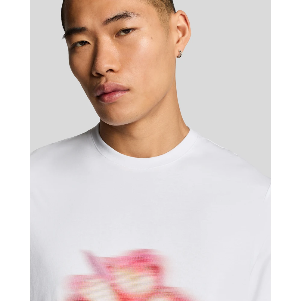 Lyle & Scott SS T-shirts Motion Floral Grafisch T-shirt White Heren