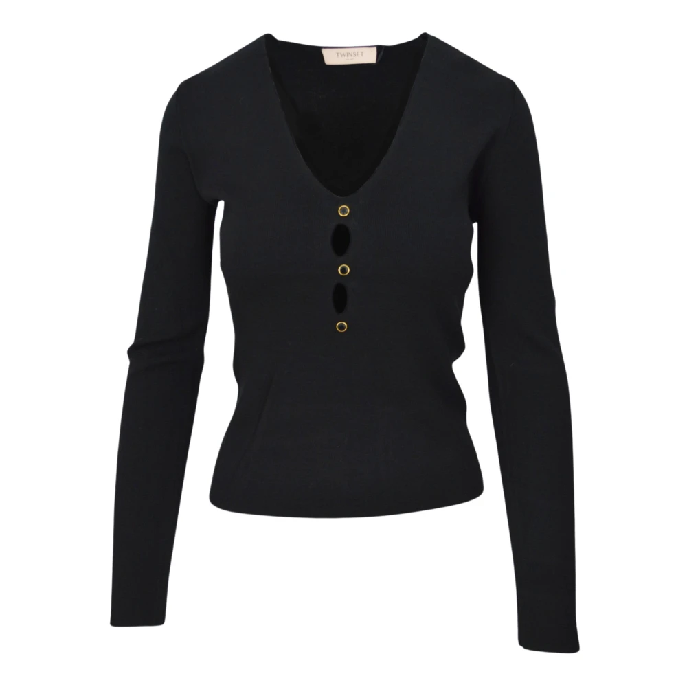 TWINSET MILANO Dames Tops & T-shirts 242tp3312 Zwart