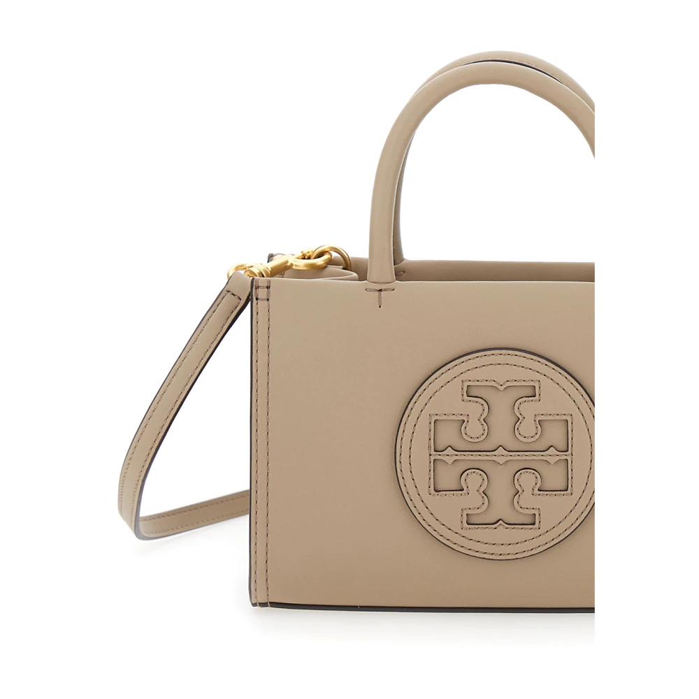 TORY BURCH Beige Tote Tas met Gouden Hardware Beige Dames