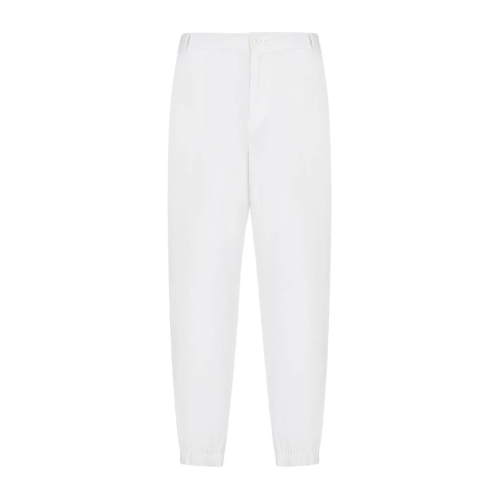 Armani Exchange White 3Lzp47 Stretch Linen Trousers - Male - Slim-Fit Trousers - W30 - Trousers