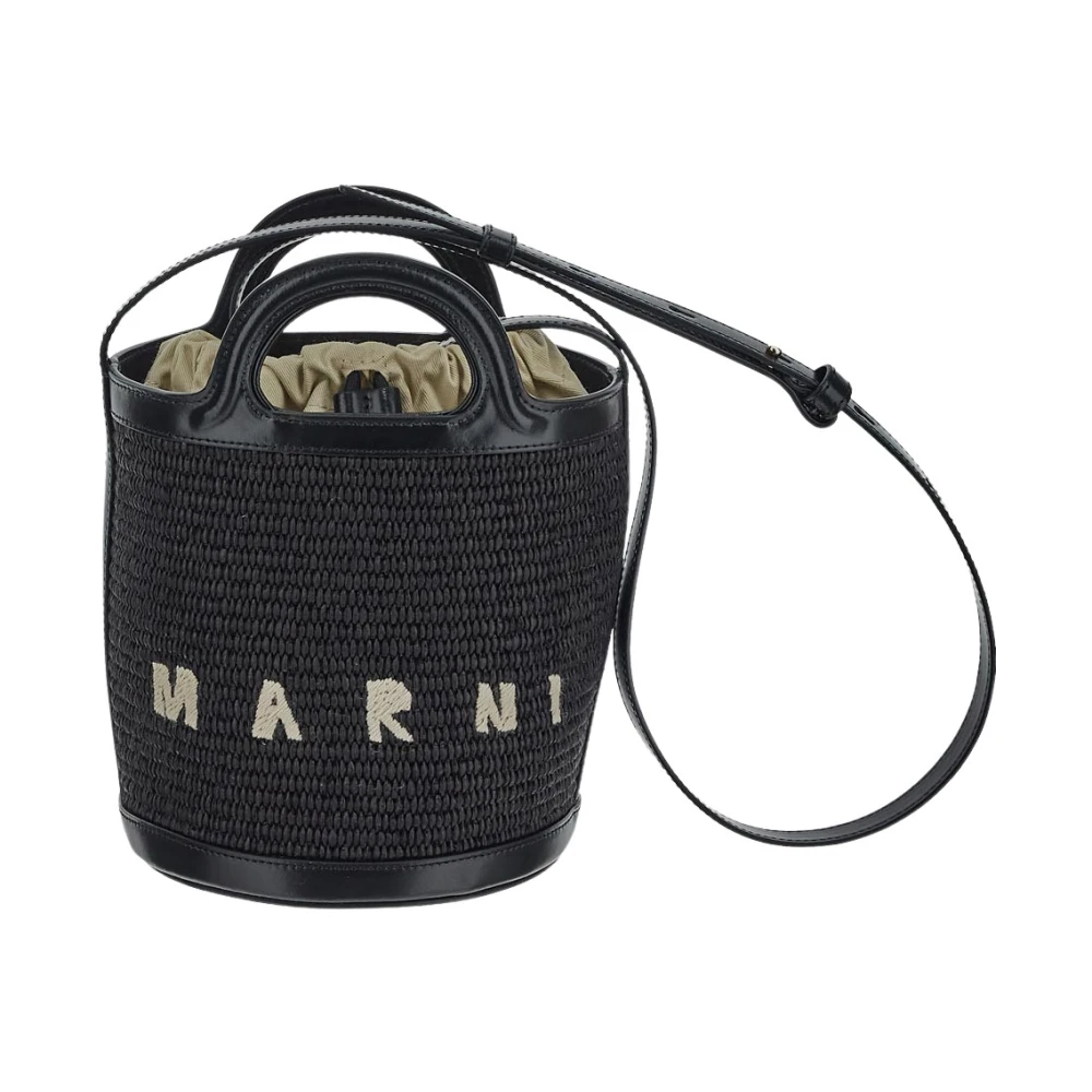Marni Donna Nero - Tropicalia Borsa A Secchiello In Cotone - Bags - One Size