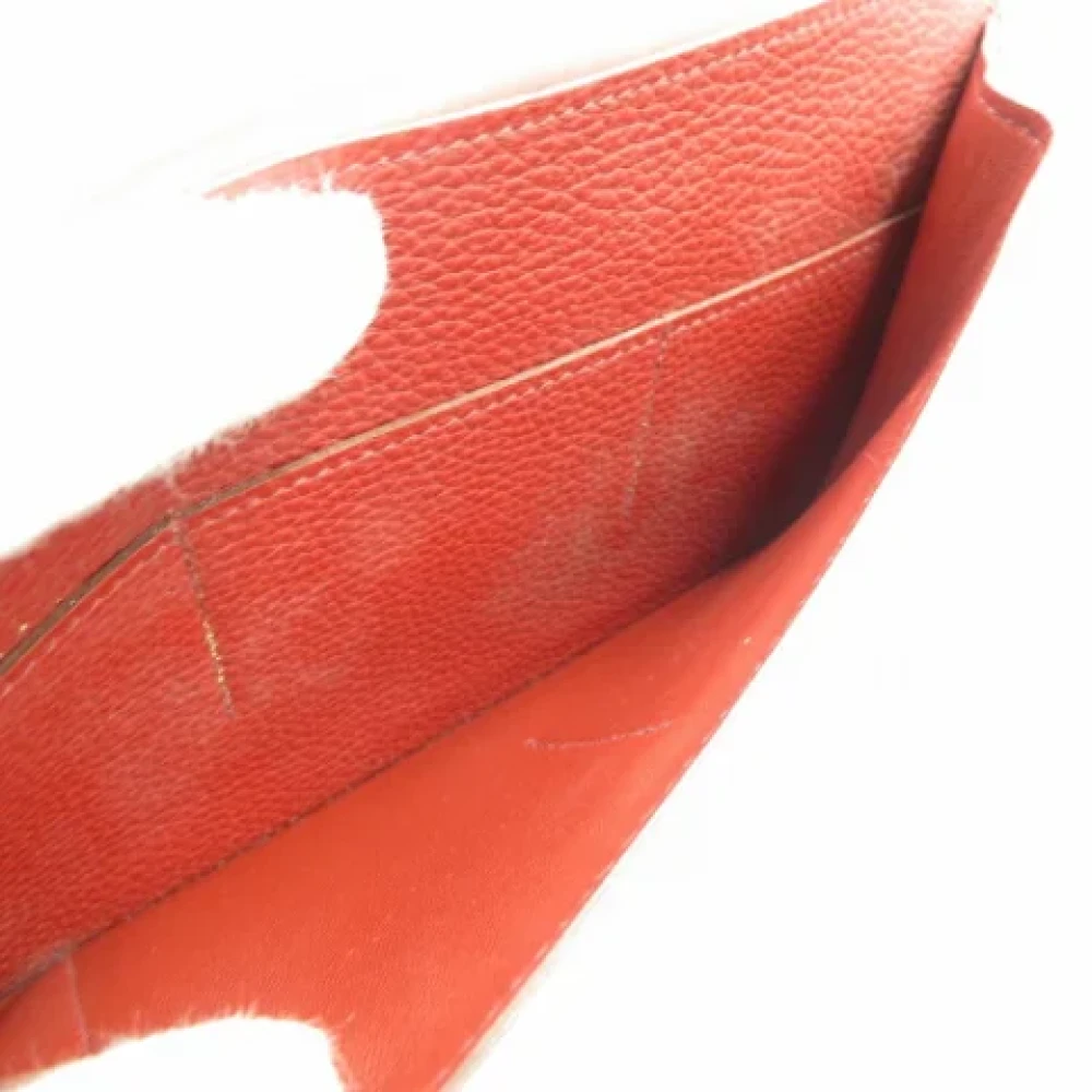 Hermès Vintage Pre-owned Canvas wallets Red Dames