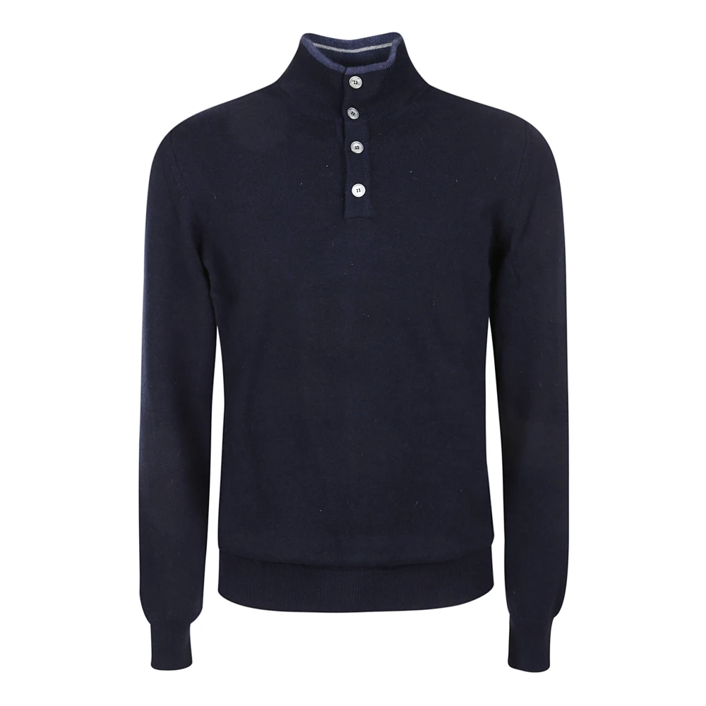 Fedeli Beige Sweaters voor Mannen Blue Heren