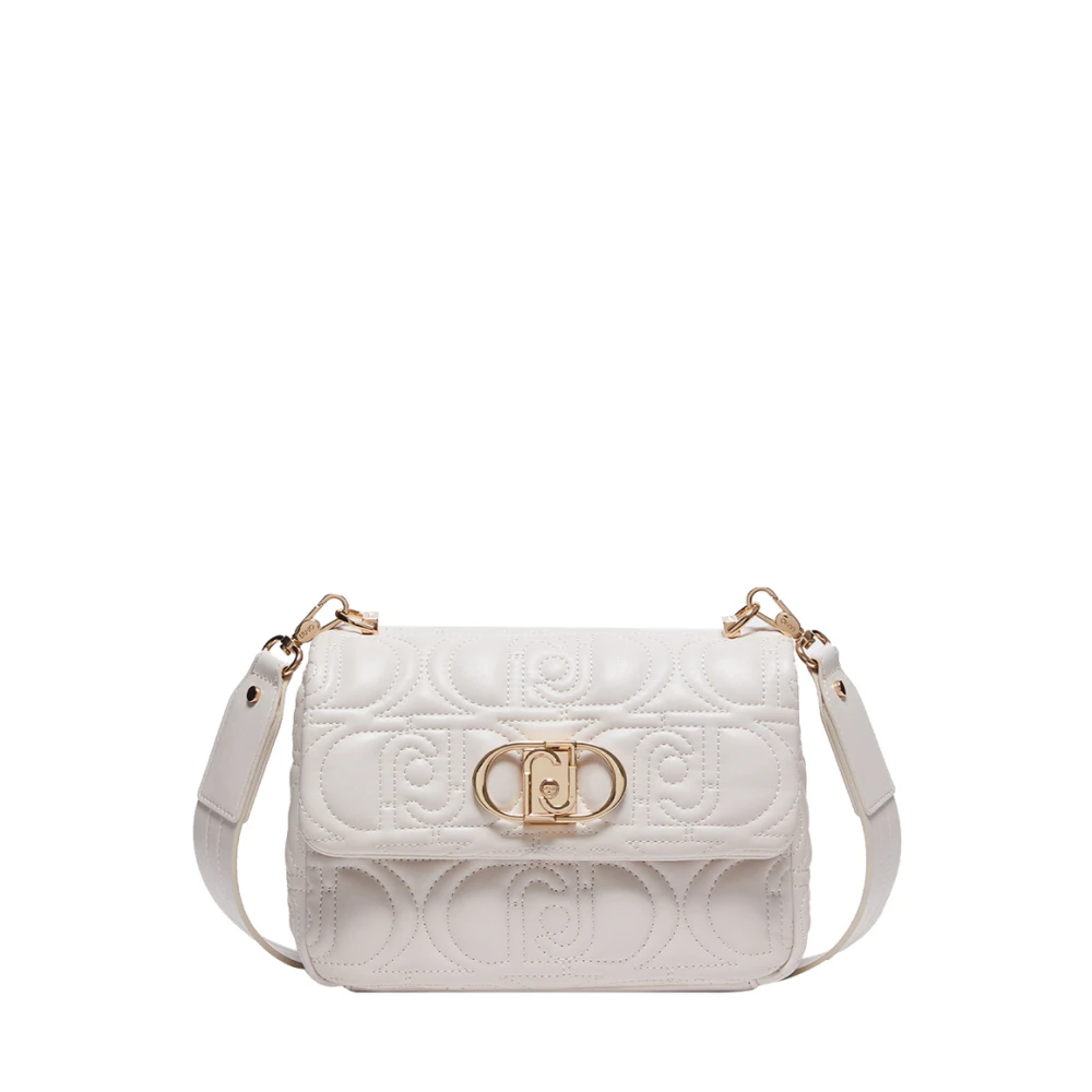Liu Jo Elegante Beige Schoudertas met Gouden Details Beige Dames