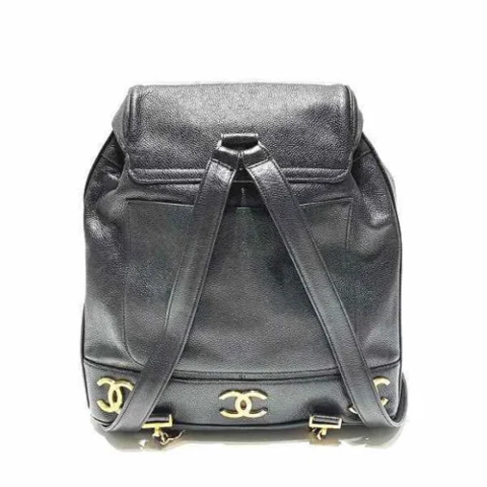 Chanel Vintage Pre-owned Leather chanel-bags Black Dames