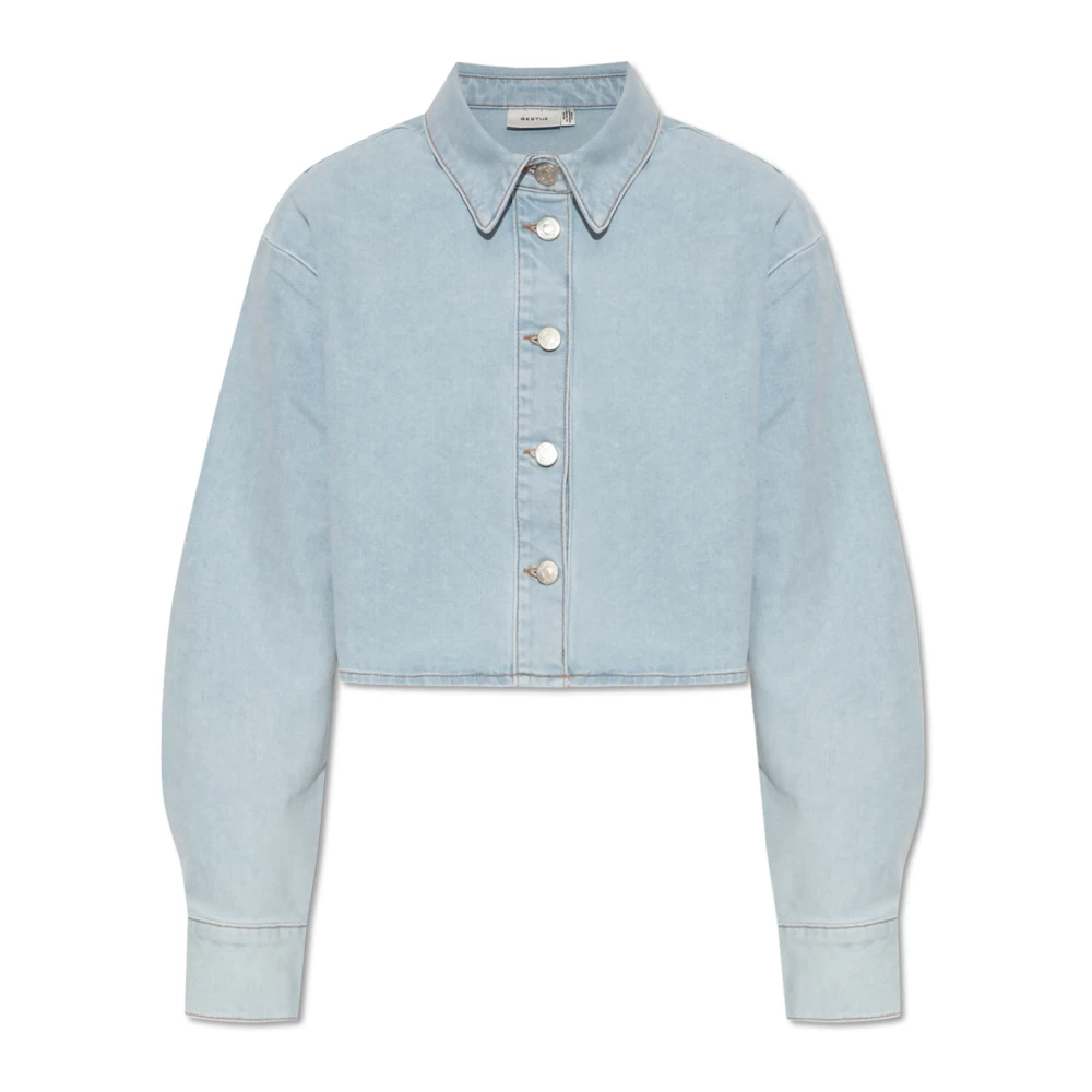 Gestuz Deniagz Short Shirt Bluser Light Blue Dames