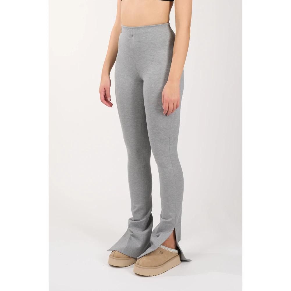 Akep Slim Fit Broek met Zijsplitten Gray Dames