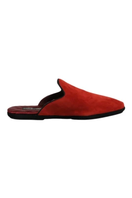 Orange Mocka Slides Platta Skor