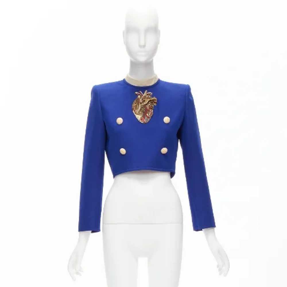 Gucci Vintage Pre-owned Wool tops Blue Dames