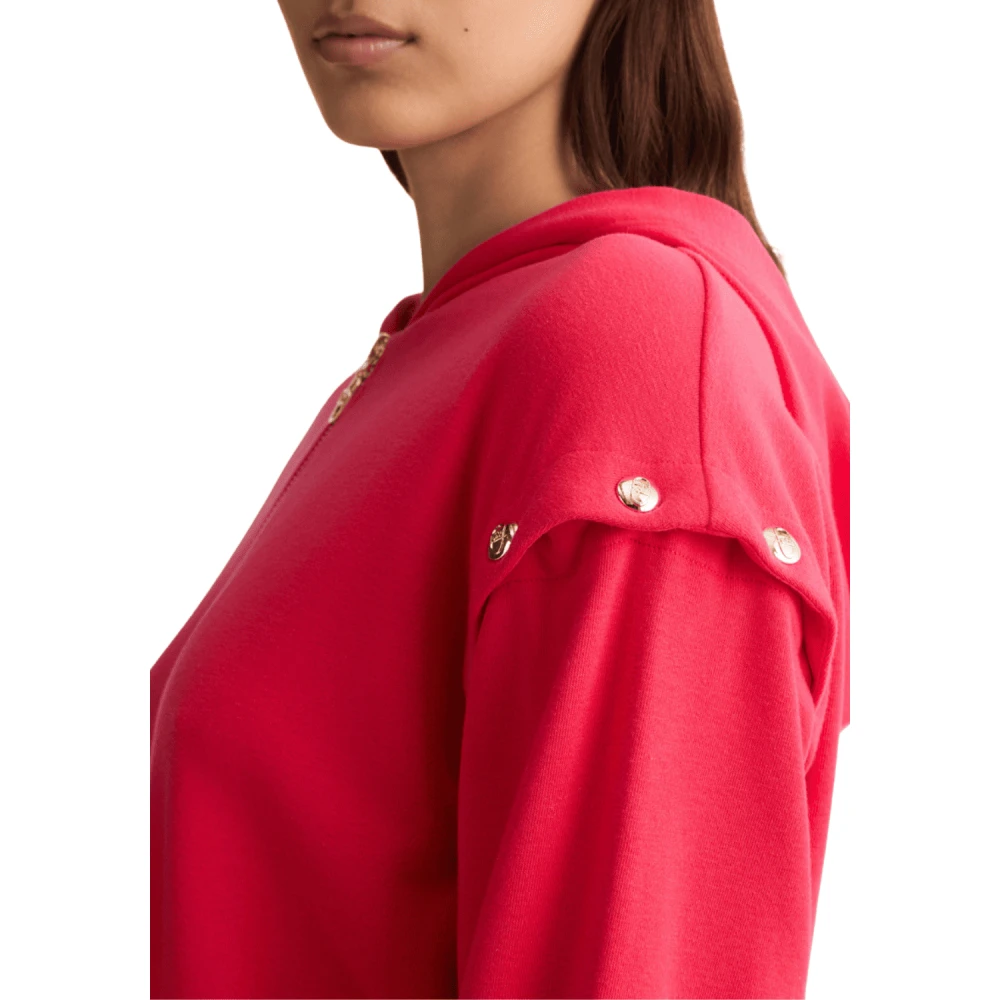 Liu Jo Rode Katoenmix Functionele Sweatshirt Red Dames