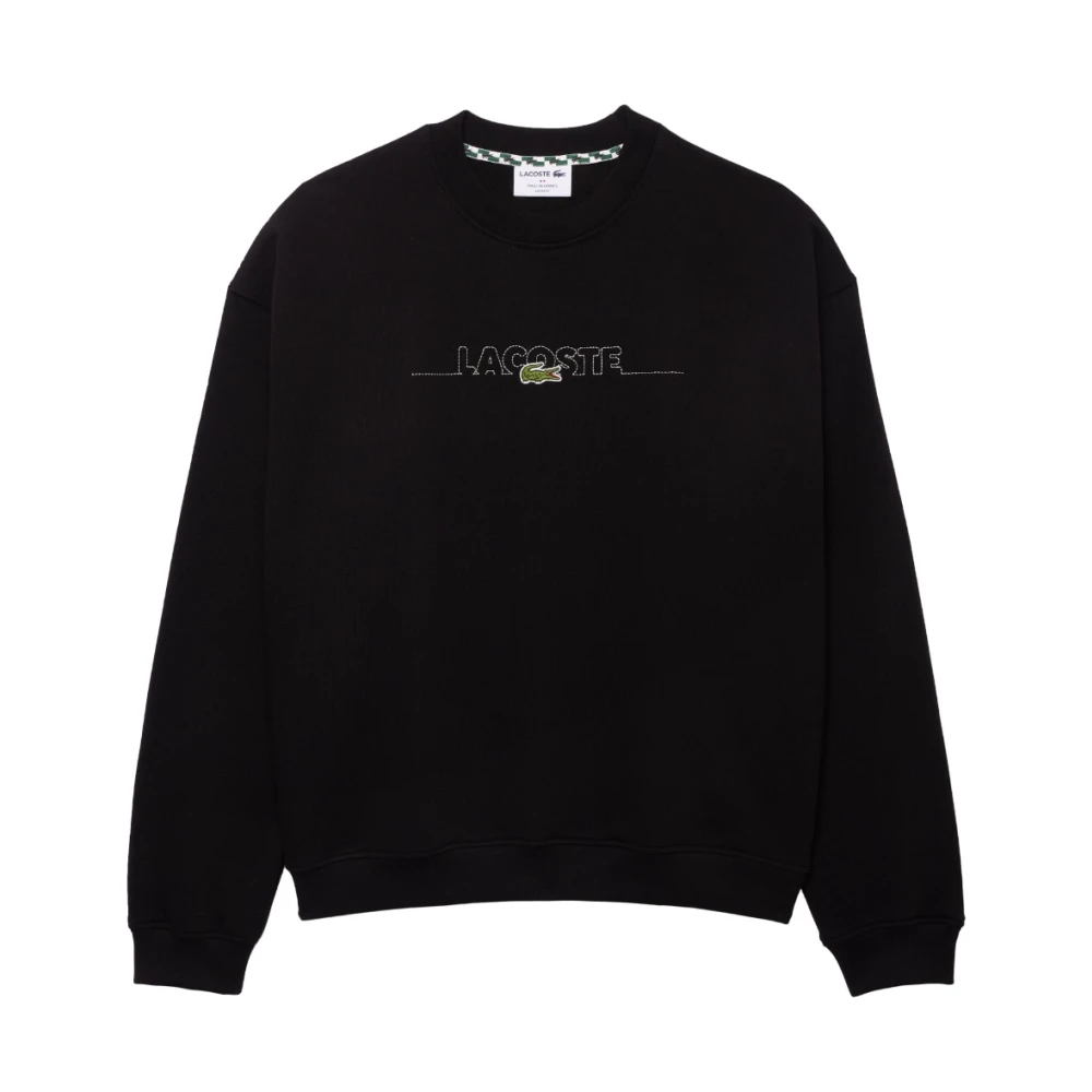 Lacoste Zwarte hoodie voor mannen Aw24 Black Heren