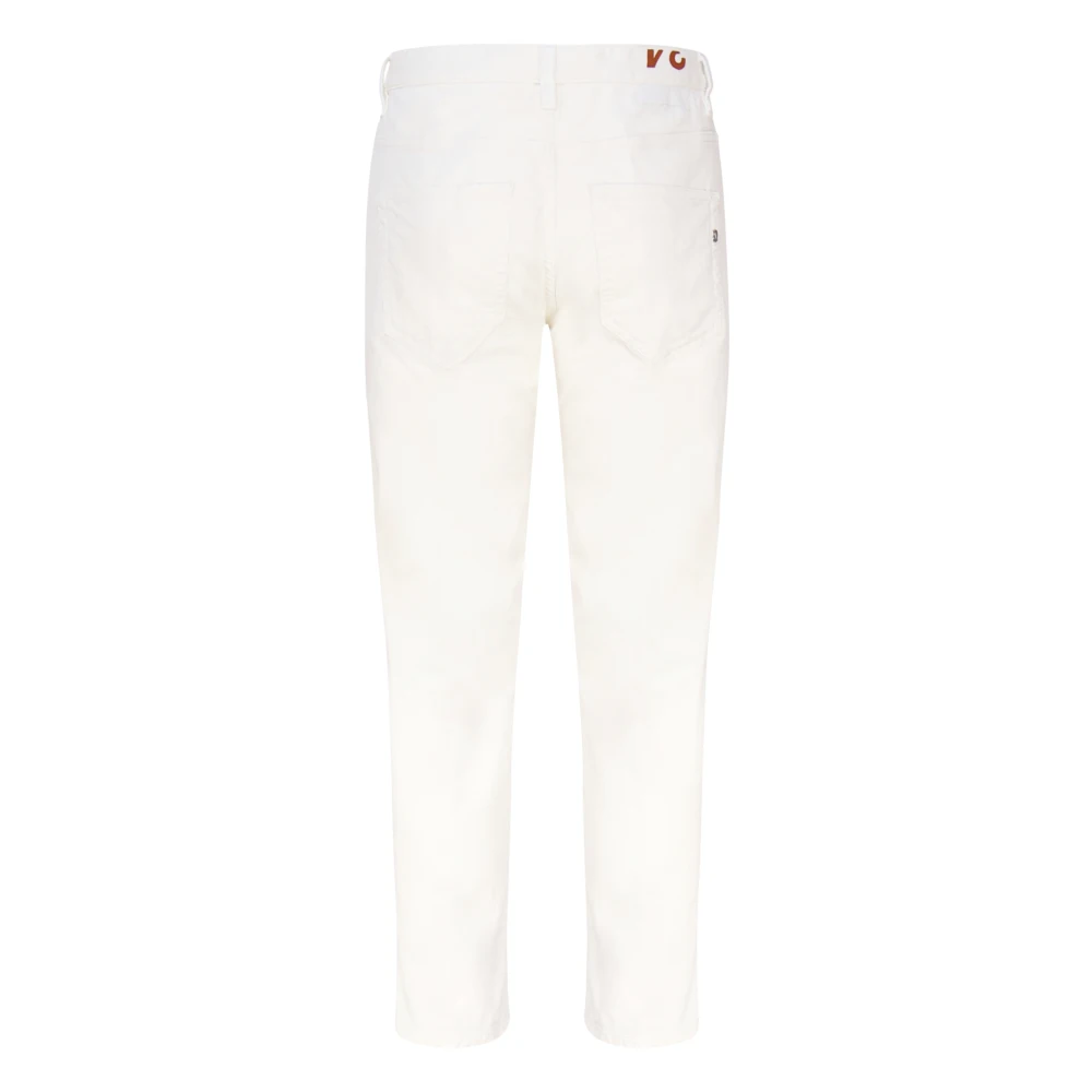 Dondup Witte Corduroy Slim Chino Broek White Heren