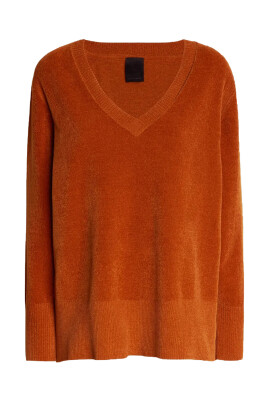v-hals-chenille-strik