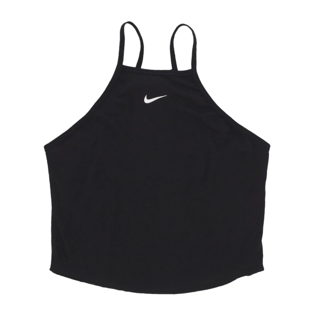 Nike Essentials Ribbed Tank Zwart Wit Black Dames