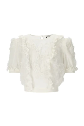 Ivory Ruffled Top