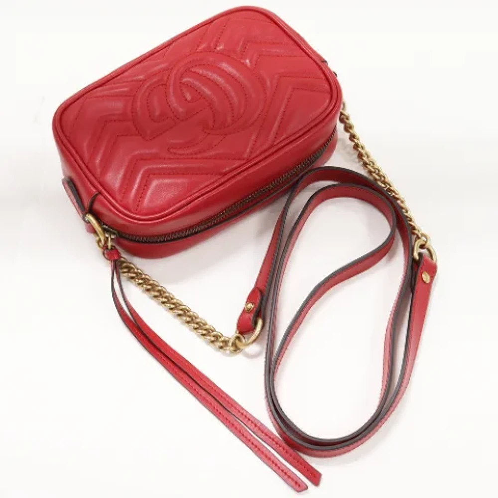 Gucci Vintage Pre-owned Leather gucci-bags Red Dames