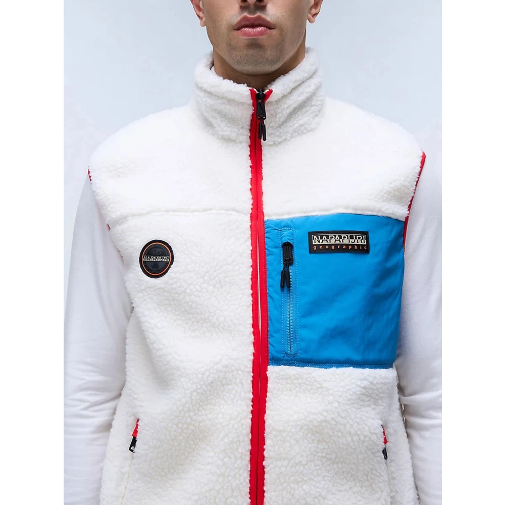 Napapijri Yupik Fleece Vest White Heren
