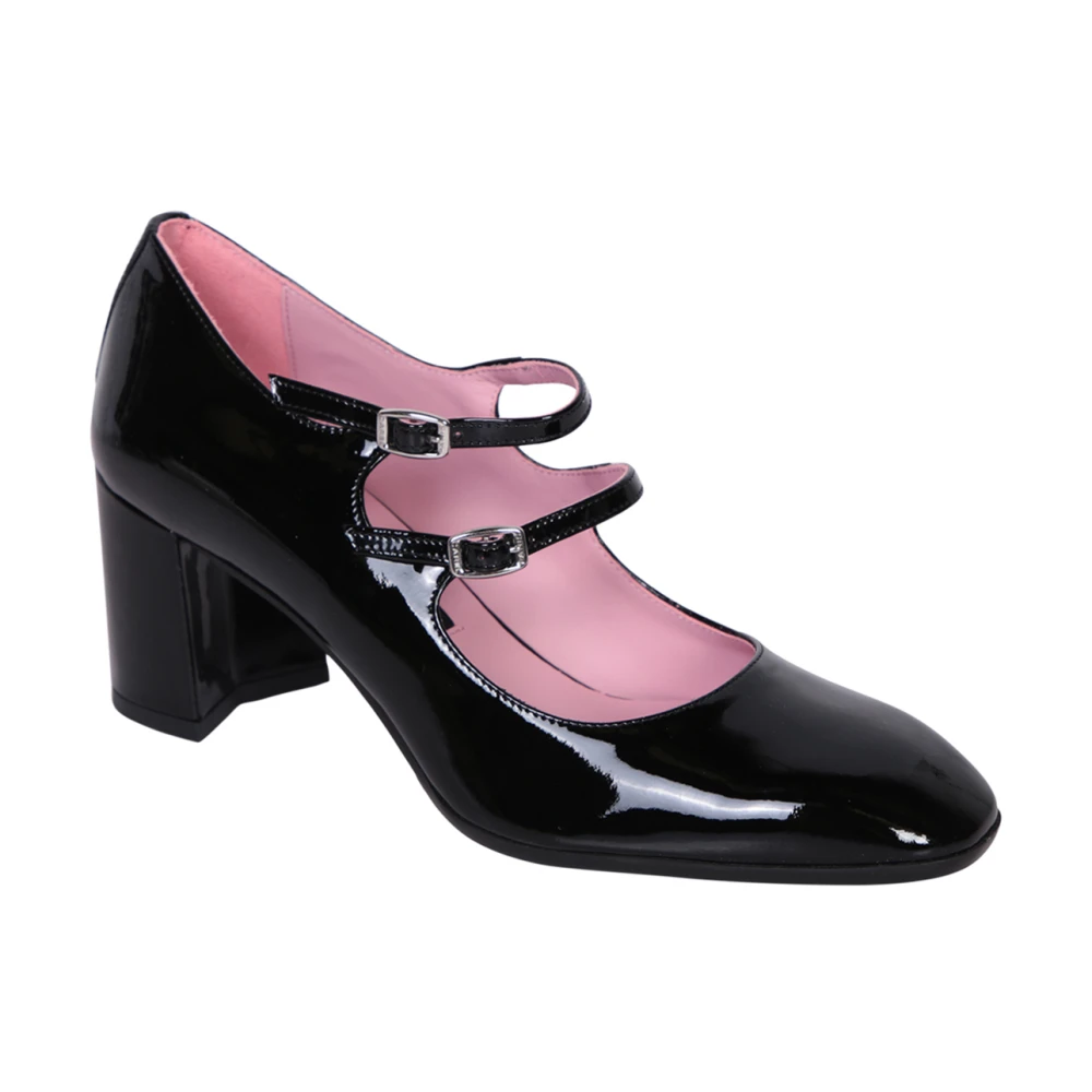 Carel Zwarte Lakleren Pumps Black Dames