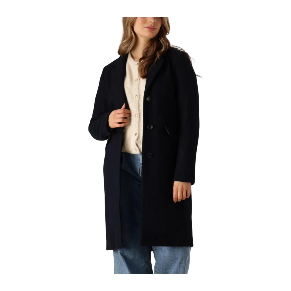 Modström Elegante Pamela Coat in Marineblauw Blue Dames