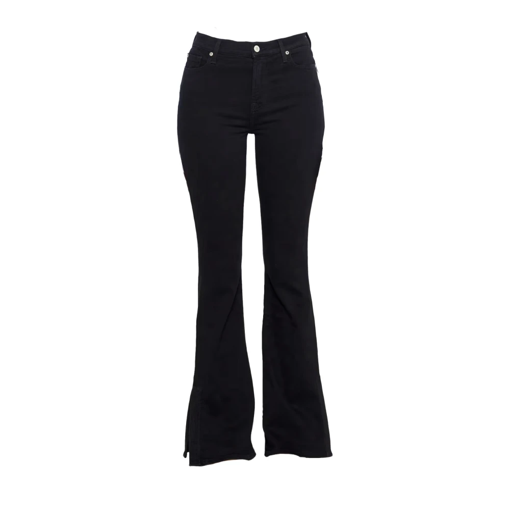 7 For All Mankind Black Flare Jeans, Female, W27, Flared Jeans