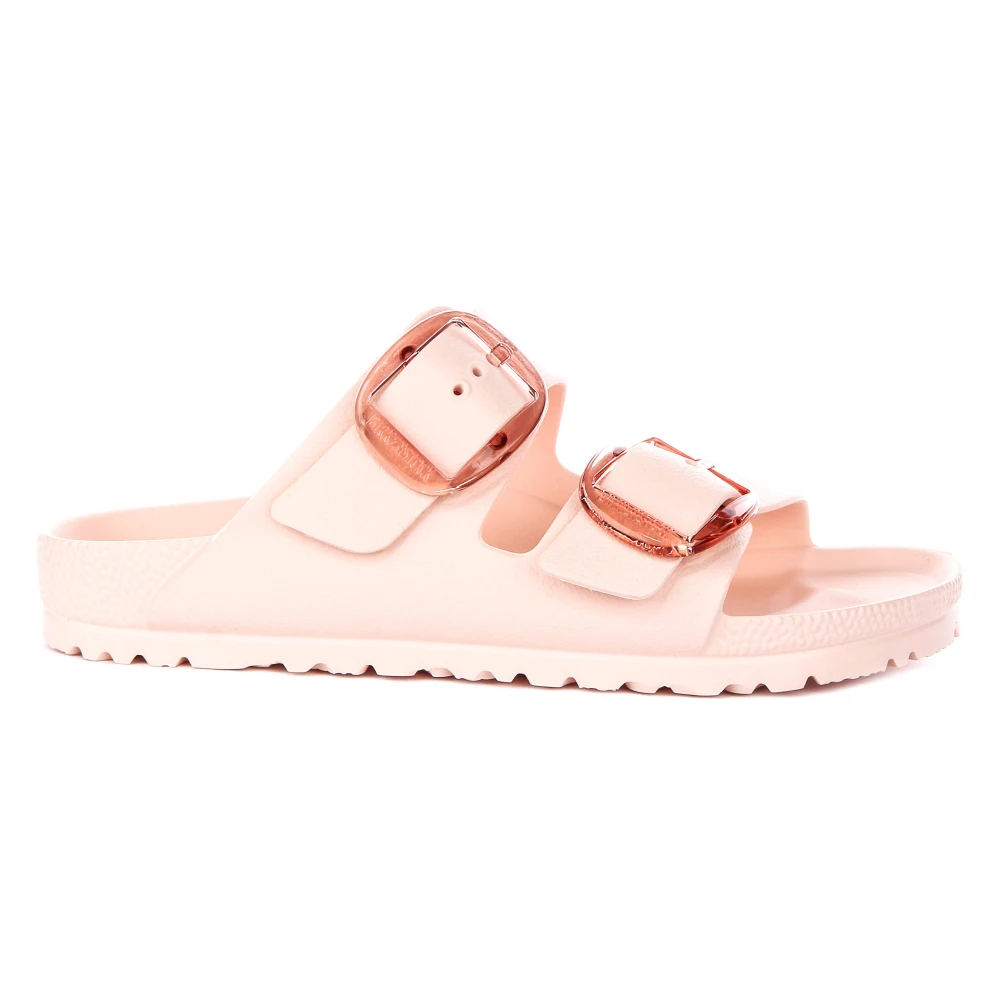 Birkenstock Women's Pink Sliders, 8 Uk, Arizona Big Buckle Narrow Fit