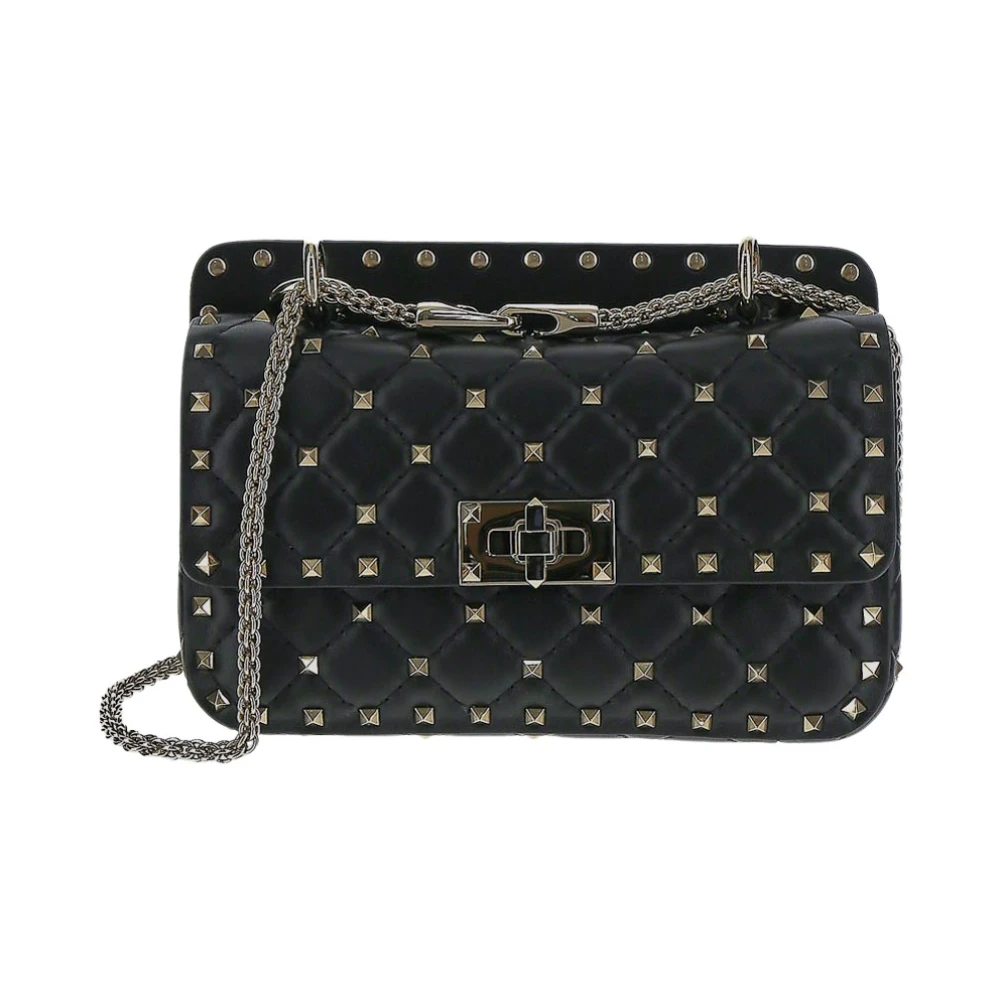 Valentino Garavani Spike Leren Tas Black Dames