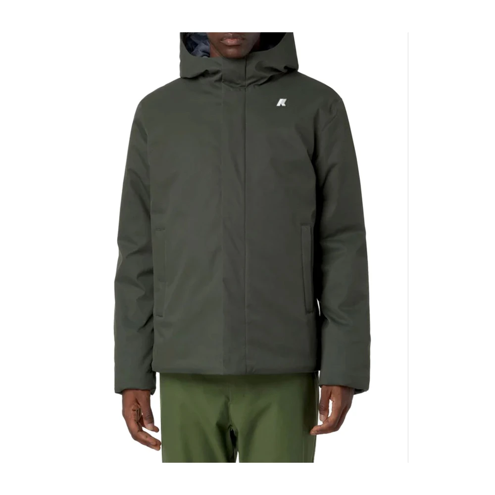 K-Way Uomo Verde Giubbini K8133dw Al7 Militare - Immagine 2