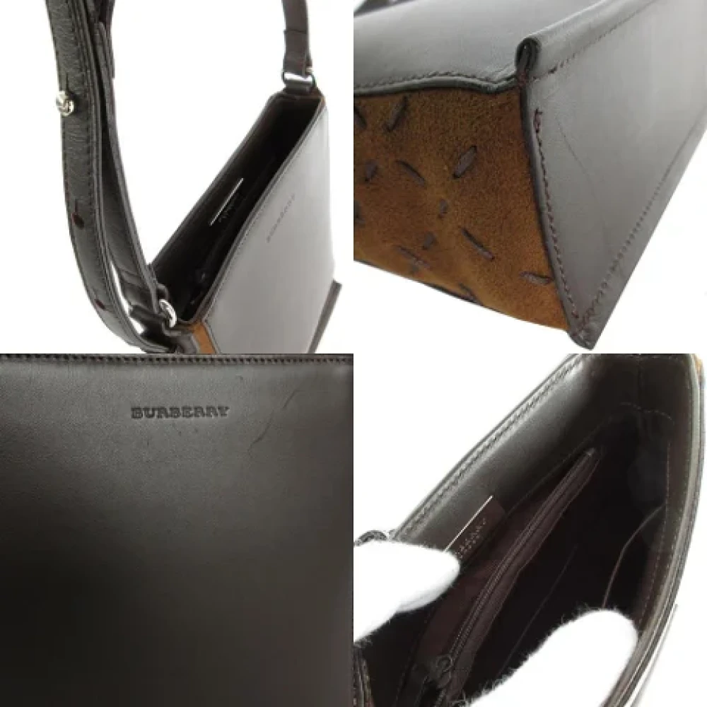 Burberry Vintage Pre-owned Leather shoulder-bags Brown Dames