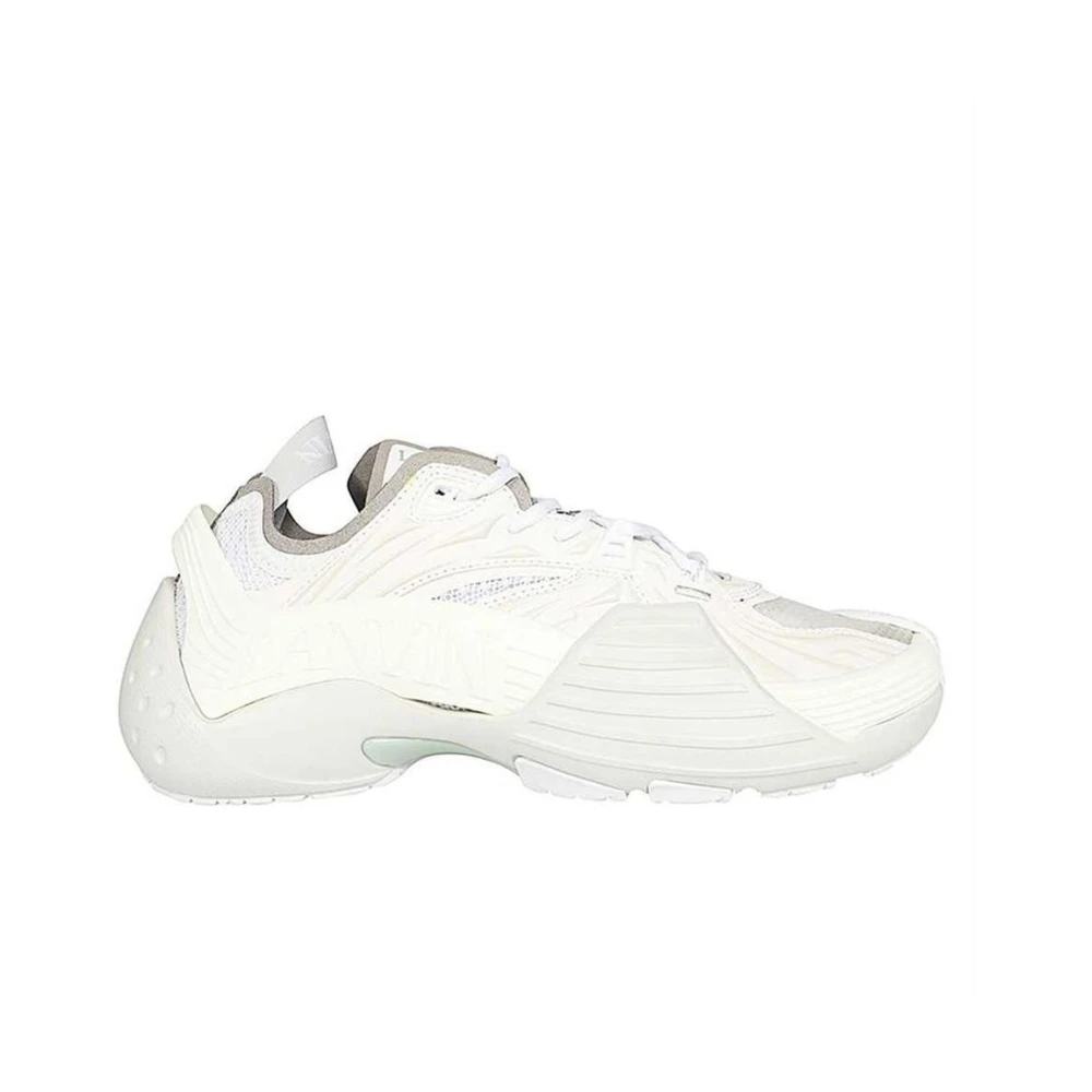 Lanvin Men's White Sneakers, 6 Uk, Polyethylene Athletic Trainers