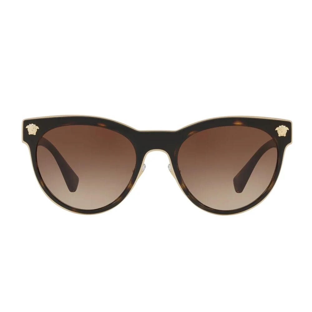 Versace Women's Dark Ve2198 Havana Sunglasses - Image 9